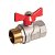 Кран шаровой Kromwell 3/4", ВР-НР, красн. бабочка, никель