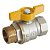 Кран шаровой Giacomini 1/2", ВР-НР, желт. бабочка, для газа, никель