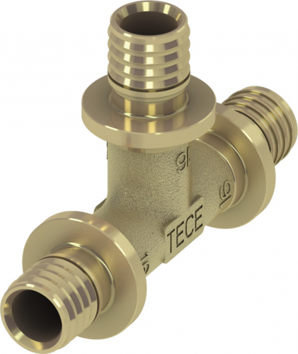Тройник 90*, 16 х 16 х 16, латунь (арт. TECE 760016)