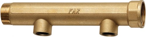 Коллектор 2"(ВР-НР) с 2 отв.3/4"ВР(межосев. 100 мм)