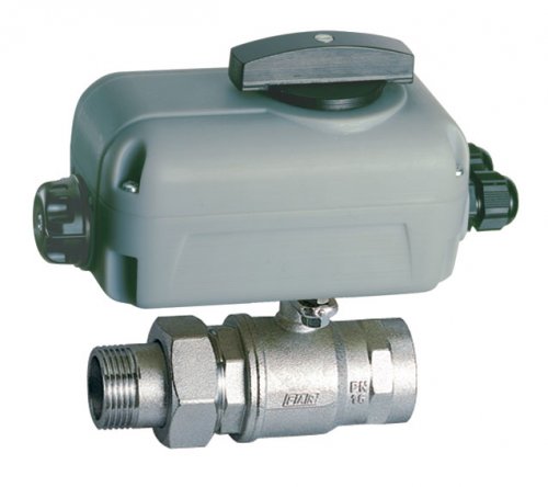 Кран шаровой 2-х ход., моторизованный зонный (НР-ВР), 220В, 80 сек, 1 1/2"