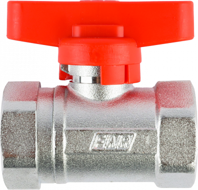 Кран шаровой FAR 3/4", ВР, красн. бабочка, хром