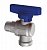 Кран шаровой FAR 3/4"EU(TP)-1/2", НР, угловой, син. бабочка, хром