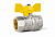 Кран шаровой LD Pride 1/2", ВР, желт. бабочка, для газа никель