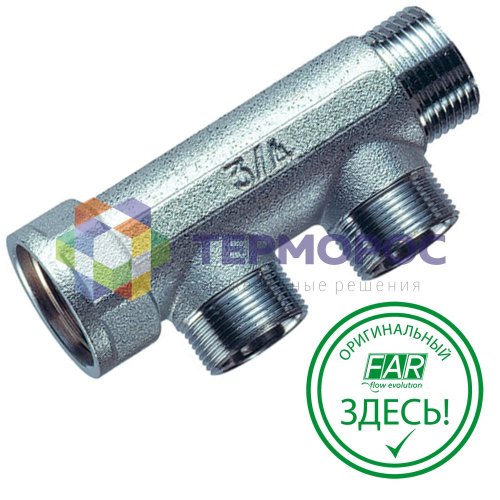 Коллектор 3/4" (ВР-НР) с 2 отв. М24х19 (межосев. 36 мм)