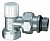 Вентиль запорный угловой 3/4" ВР, EPDM