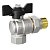 Кран шаровой LD Pride 1/2", ВР-"американка", угловой, черн. бабочка, никель