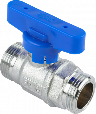 Кран шаровой FAR 3/4", НР, син. бабочка, хром