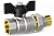 Кран шаровой LD Pride 1 1/4", ВР-"американка", черн. бабочка, никель