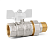 Кран шаровой LD Pride 3/4", ВР-"американка", бел. бабочка, никель