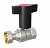 Кран шаровой LD Pride 1/2", ВР-накидная гайка, черн. высокая ручка, никель