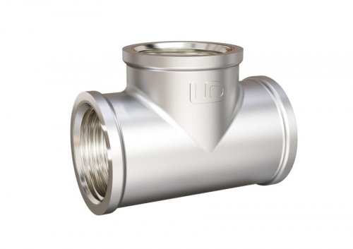Тройник LD Pride DN40 (1 1/2") ВР/ВР/ВР латунь никель