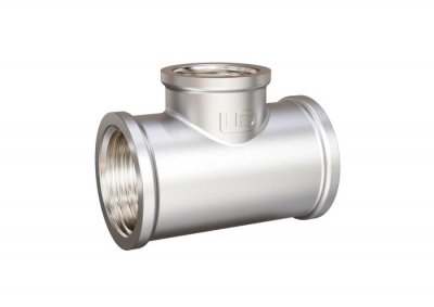 Тройник переходной LD Pride DN20х15х20 (3/4"ВР х 1/2"ВР х 3/4"ВР) латунь никель