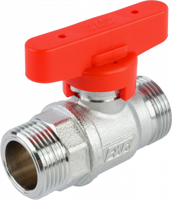 Кран шаровой FAR 3/4", НР, красн. бабочка, хром