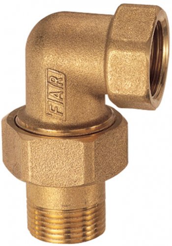 Американка угловая 1", латунь FAR