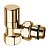 Вентиль запорный угловой для стальных труб 1/2"ВР (золото)