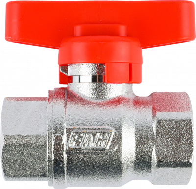 Кран шаровой FAR 1/2", ВР, красн. бабочка, хром