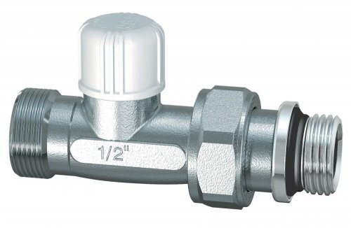 Вентиль запорный прямой 3/8" М24х19, уплотнение EPDM