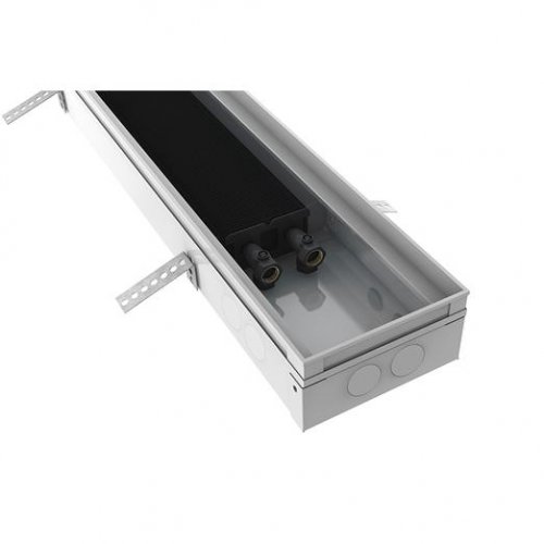 Конвектор внутрипольный Jaga Mini Canal H11 L100 T18, без решетки с рамкой алюминий