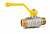 Кран шаровой LD Pride 3/4", НР, желт. рычаг, для газа никель