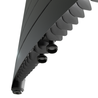 Радиатор биметаллический вертикальный Rifar Convex Ventil 500/22, (без H-образного узла) Titan