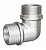 Угол 90 гр Pride DN15 (1/2"), НР/НР, латунь никель LD