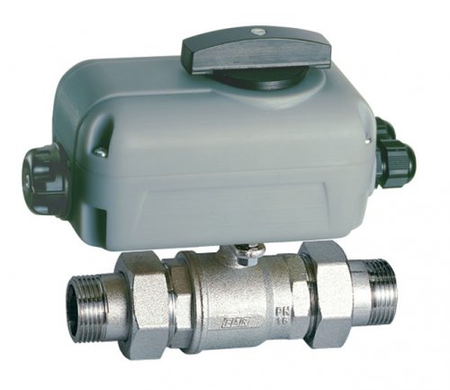 Кран шаровой 2-х ход., моторизованный, 1 1/2", НР-НР, зонный, 220 В, 30 сек FAR
