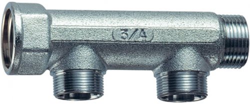 Коллектор 1" (ВР-НР) с 2 отв. М24х19 (межосев. 50 мм)