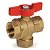 Кран шаровой Giacomini 1/2", ВР, со встроенным фильтром, красн. бабочка