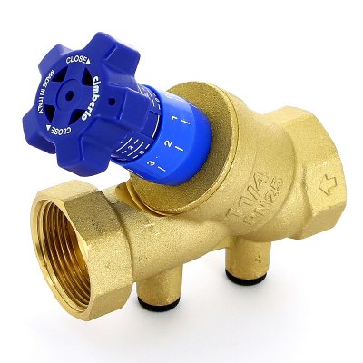Клапан балансировочный ручной 787R 3/4" обычн. латунь Kvs=2,87 PN25 BB без изм. ниппелей