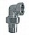 Фитинг угловой трехразъемный 1/2", покрытие серебро FAR