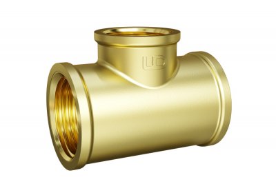 Тройник переходной LD Pride DN25х15х25 (1"ВР х 1/2"ВР х 1"ВР) латунь
