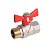 Кран шаровой Kromwell 3/4", ВР-НР, красн. бабочка, никель