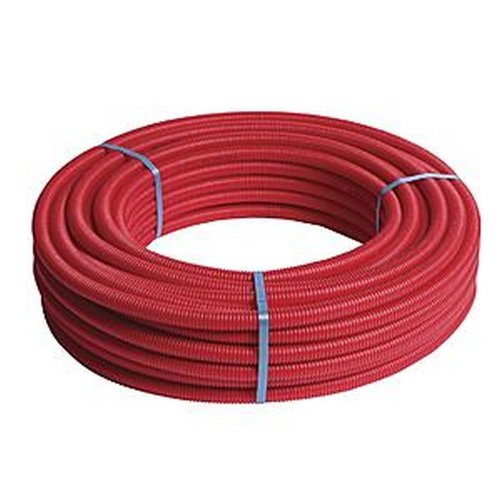 Труба Standard в красной гофре, PEXc-AL-PEXc, ф20х2, бухта 25 метров Henco