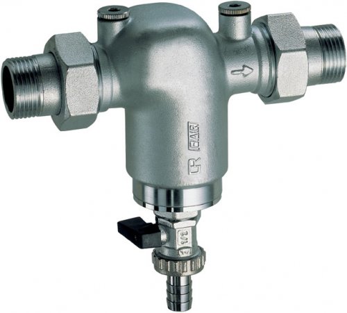 Фильтр хром., 1 1/2" американка, без манометр., 300мкм, Max: 95 °C, 25 бар