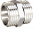 Ниппель прямой LD Pride DN50 (2") НР/НР латунь никель