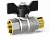 Кран шаровой LD Pride 1 1/4", ВР-НР, черн. бабочка, никель