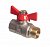 Кран шаровой Kromwell 1/2", ВР-НР, красн. бабочка, никель