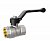 Кран шаровой LD Pride 1 1/4", ВР, черн. рычаг, никель