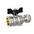 Кран шаровой LD Pride 3/4", ВР-накидная гайка, черн. бабочка, никель