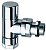 Вентиль запорный угловой TopFAR, 1/2", гайка М24х19, EPDM, цвет серебро FAR