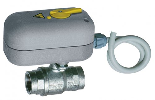 Кран шаровой 2-х ход., 3/4", ВР-ВР, зонный, 220 В, 8 сек, с ручной деблокировкой FAR