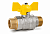 Кран шаровой LD Pride 3/4", НР, желт. бабочка, для газа никель