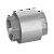 Клапан обратный с латунным золотником 3/4", никелированный Kromwell