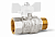 Кран шаровой LD Pride 1/2", ВР-НР, бел. бабочка, никель