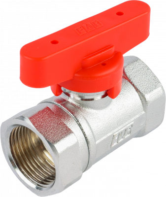 Кран шаровой FAR 3/4", ВР, красн. бабочка, хром