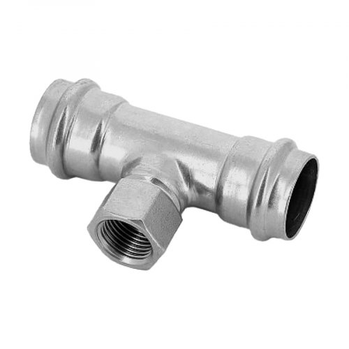 Тройник-пресс ВР 54x1/2"x54, нержавеющая сталь, Kromwell