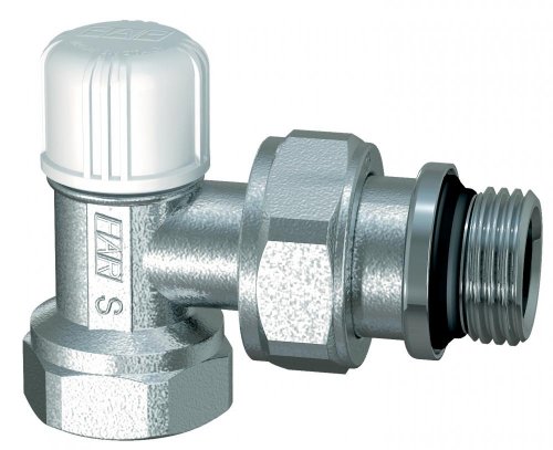 Вентиль запорный угловой 3/4" ВР, EPDM