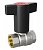 Кран шаровой LD Pride 3/4", ВР, черн. высокая ручка, никель