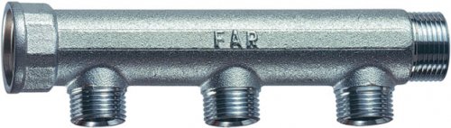 Коллектор 1 1/4" (ВР-НР) с 3 отв. 1/2" НР (межосев. 50 мм) под плоск.уплотнение